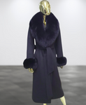 Carmen Charlott 100% CASHMERE Luxury Fox Fur Coat AW23