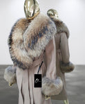 Carmen Charlott 100% CASHMERE Luxury Raccon Fur Coat AW23