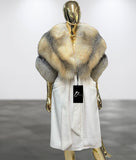 Carmen Charlott Alcantara Luxury Fox Fur Coat with Hood AW23