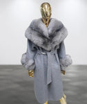 Carmen Charlott 100% ALPAKA Luxury Fox Fur Coat with Hood AW23