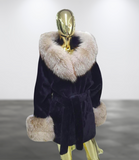 Carmen Charlott Luxury Alcantara Fox Fur Coat AW23