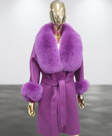 Carmen Charlott 100% ALPAKA Luxury Fox Fur Coat AW23