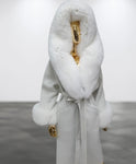 Carmen Charlott 100% ALPAKA Luxury Fox Fur Coat with Hood AW23