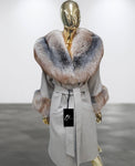 Carmen Charlott 100% ALPAKA Luxury Fox Fur Coat with Hood AW23