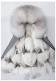 Carmen Charlott Polar Fox Fur Parka Gray