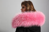 Carmen Charlott Parka Black - Light Pink Fur