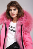 Carmen Charlott Jacket Pink - Light Pink Fur