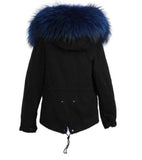 Carmen Charlott Jacket Black - Blue Fur