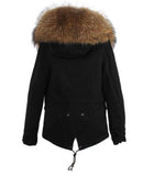 Carmen Charlott Jacket Black - Natural Fur