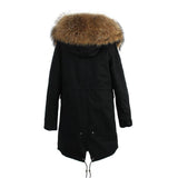 Carmen Charlott Parka Black - Natural Fur