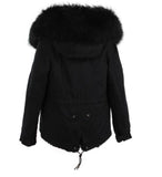 Carmen Charlott Jacket Black - Black Fur
