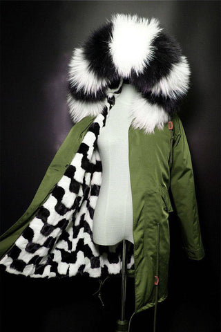 Carmen Charlott Black Collection - Mink and Fox Fur Parka