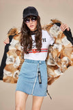 Carmen Charlott Fox Fur Jacket Black