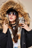 Carmen Charlott Fox Fur Jacket Black