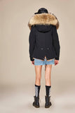 Carmen Charlott Fox Fur Jacket Black