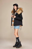 Carmen Charlott Fox Fur Jacket Black