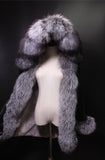 Carmen Charlott Black Collection - Silver Fox Fur Parka