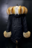 Carmen Charlott Black Collection - Gold Fox Fur Parka
