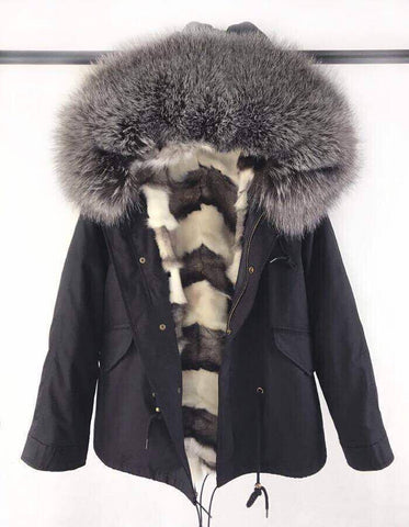 Carmen Charlott Fox Fur Jacket - Black