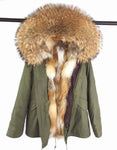 Carmen Charlott Fox Fur Jacket - Green