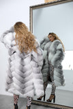 Carmen Charlott Luxury Polar Fox Fur Coat AW22