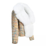 Carmen Charlott Luxury Fox Fur Jacket Cashmere + Wool AW22