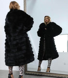 Carmen Charlott Luxury Fox Fur Coat - Black Dreams AW22