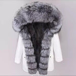 Carmen Charlott Fox Fur Parka - Silver Edition