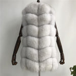 Carmen Charlott Fox Fur Vest - White