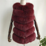 Carmen Charlott Fur Vest Short - Red