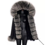 Charlott Luxury Fox Fur Jacket Black AW21