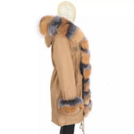 Carmen Charlott Luxury Fox Fur Edition Parka Beige AW21