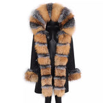 Carmen Charlott Luxury Fox Fur Edition Parka Black AW21