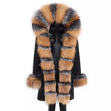 Carmen Charlott Luxury Fox Fur Edition Parka Black AW21