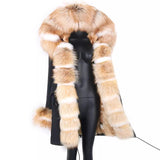 Carmen Charlott Luxury Fox Fur Edition Parka Black AW21