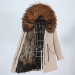 Carmen Charlott Fox Fur Red-Brown Edition Parka Nude AW21