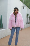 Carmen Charlott Luxury Fox Fur Coat Sugar AW22