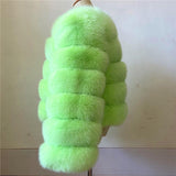 Carmen Charlott Fox Fur Jacket - Neon Green