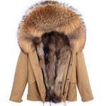 Carmen Charlott Fox Fur Men Jacket Beige AW21