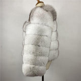 Carmen Charlott Fox Fur Jacket - Natural White