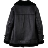Carmen Charlott Leather Jacket Black