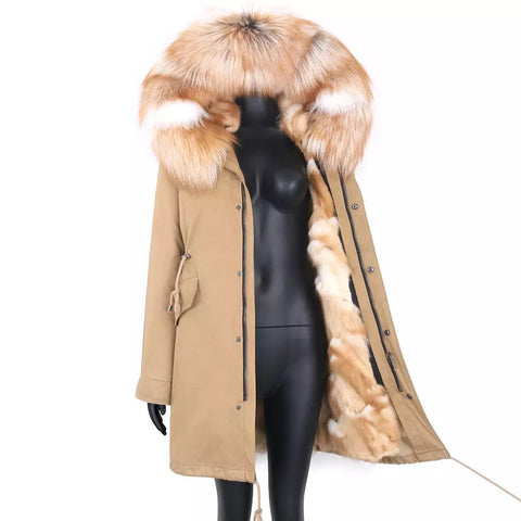 Carmen Charlott Fox Fur Edition Parka Beige AW21