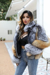 Carmen Charlott Luxury Fox Fur Jacket - Silver and Gold AW22