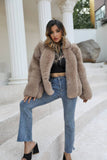 Carmen Charlott Luxury Fox Fur Coat Choclate AW22