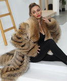 Carmen Charlott Luxury Coat Raccon Fur Dreams AW22