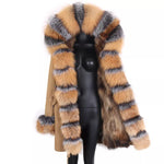 Carmen Charlott Luxury Fox Fur Edition Parka Beige AW21