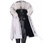 Carmen Charlott Luxury Fox Fur Jacket Grey AW21
