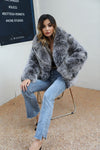 Carmen Charlott Luxury Fox Fur Coat Ice AW22