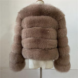 Carmen Charlott Fox Fur Jacket - Brown