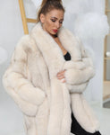 Carmen Charlott Luxury Fox Fur Coat - Nude AW22